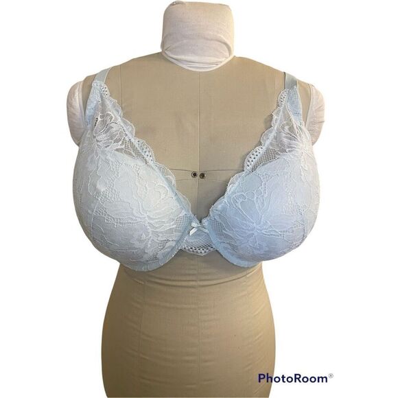 Auden Push-Up Plunge Coverage Underwire Bra 46DD Very Light Green - Picture 2 of 16